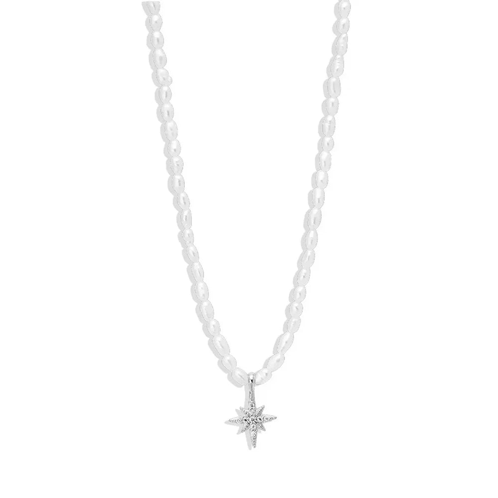 Aide 925 Sterling Silver Necklaces Charms for Women Crystal Cross Clavicle Collar Chain Simple Choker Necklace Accessories Gift