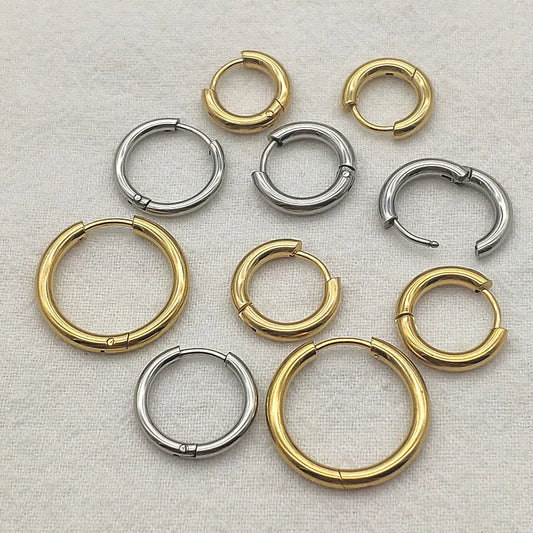 NEW ARRIVAL! 13/17/21mm 100pcs Stainless Steel Round Clasps&Hooks Earring Hooks Base For Handmade Earrings Parts DIY Accessories