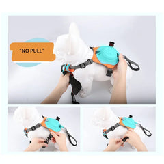 2 in1 No Pull Dog Harness with Retractable Leash, Adjustable Breathable Dog Vest