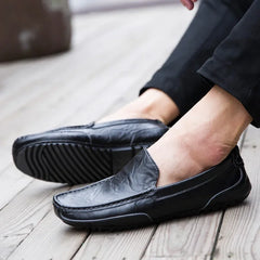 Casual Loafers for Men Shoes Formal Shoe Men's Cowhide Luxury Designer Brand