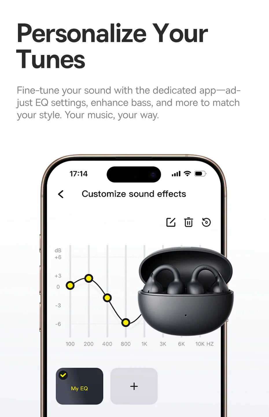 Baseus BC1 Ear Clip Earbuds Open Ear Wireless Earphones Bluetooth 6.0 Clip On Sports Headphones 4-Mics Super Bass IP55 Ear buds