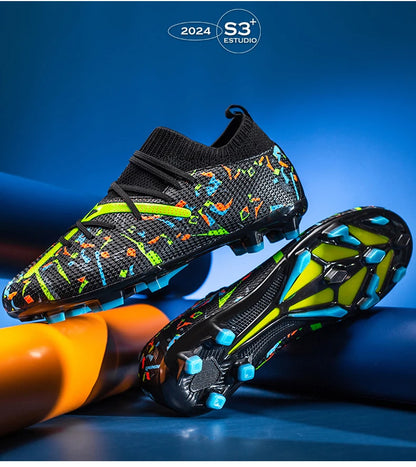 Mens Football Field Boots Ultralight Turf Indoor Society Training Soccer Shoes Cleats