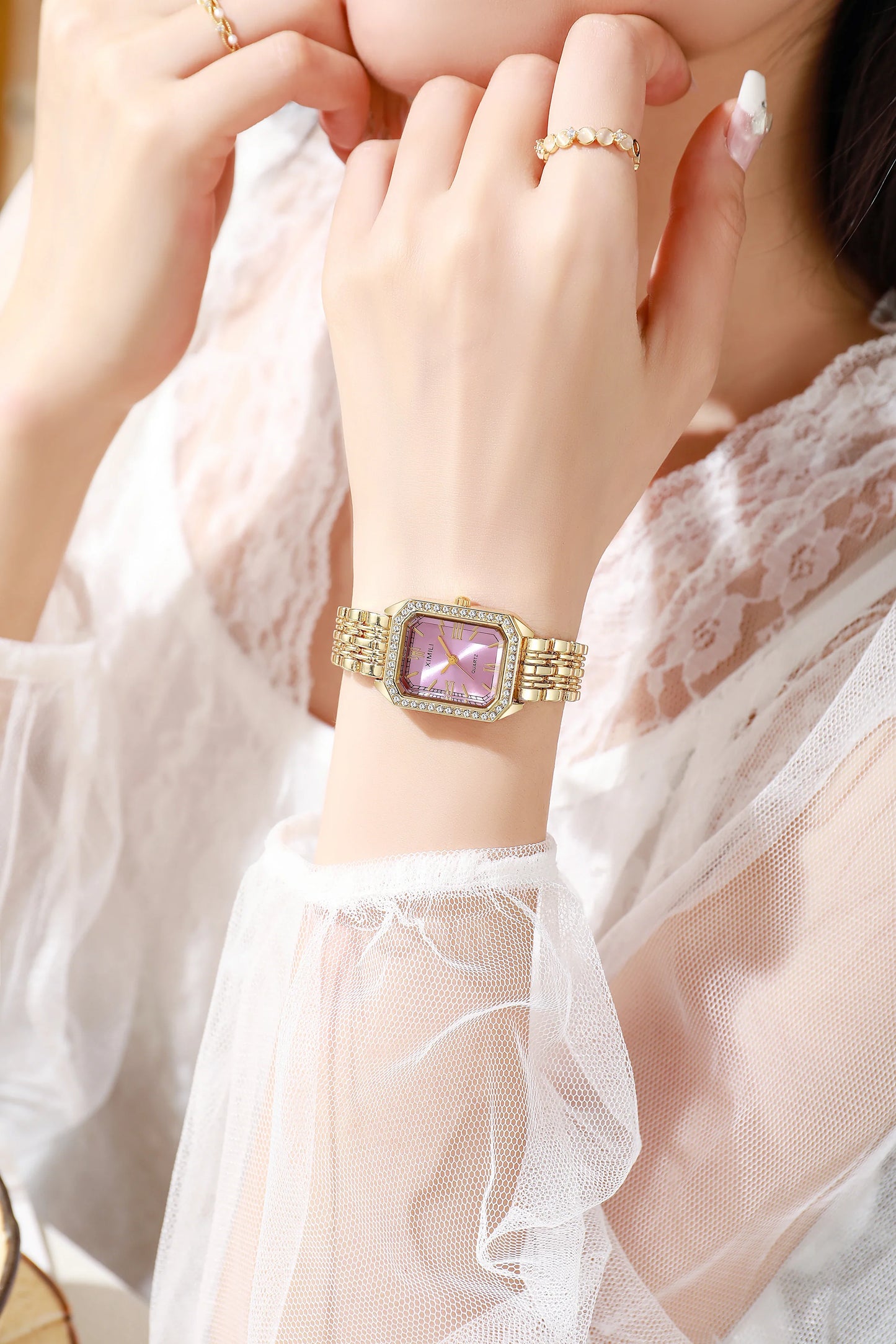 New High-end Luxury Ladies Watches Elegant Diamond Jewelry Quartz Bracelet Wristwatch Gifts for Women 2025 Fashion Dress Watch