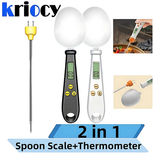 2 in1 Electronic Kitchen Scale LCD Digital Measuring Food Flour Digital Spoon Scale