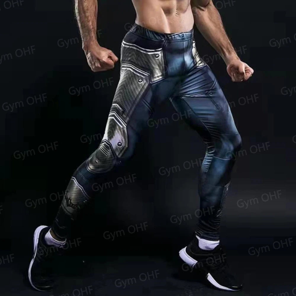 Rashguard Men Compression Tight Leggings Running Sports Male Fitness Jogging Pants
