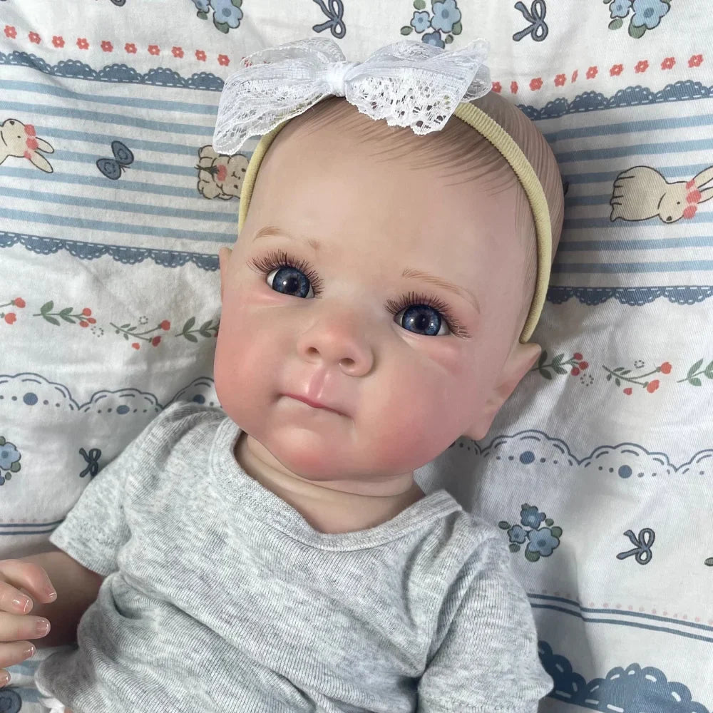 MRB 18 Inch Bettie Full Body Vinyl Girl Washable Reborn Baby Doll With Painted Lifelike Hair Bebe Reborn Christmas Toys