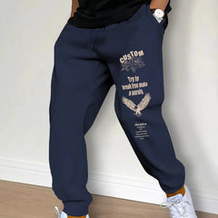 Men Sweatpants Spring Autumn Jogger Gym Sports Fitness Printed Casual Pants