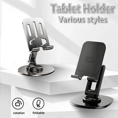 Metal 360° Rotation Mobile Phone Tablet Holder Anti Slip Foldable Regulate