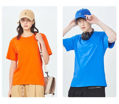 Good Mental State Pure Cotton Short Sleeved t-shirt For Men Women 2024 Summer New Tee Clothes Loose Casual Cartoon Oversized Top