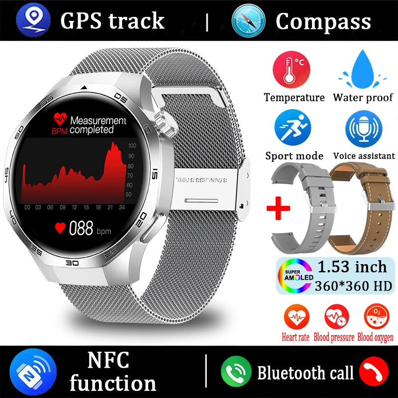 For Huawei Watch GT5 Pro Smart Watch 1.53 Inch HD AMOLED Screen