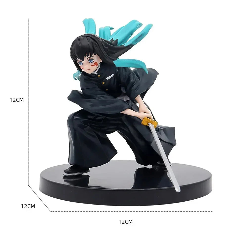 12-20cm Hot Anime Demon Slayer Figure Nezuko Tanjirou Zenitsu Inosuke Kyoujurou Giyuu Kawaii Qposket Figural PVC Model Toys Gift