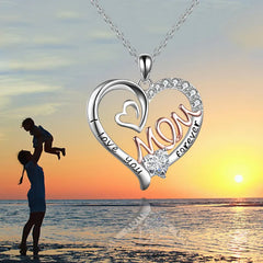 Designer Jewelry Heart Mom Double Love Mother Necklace for Women