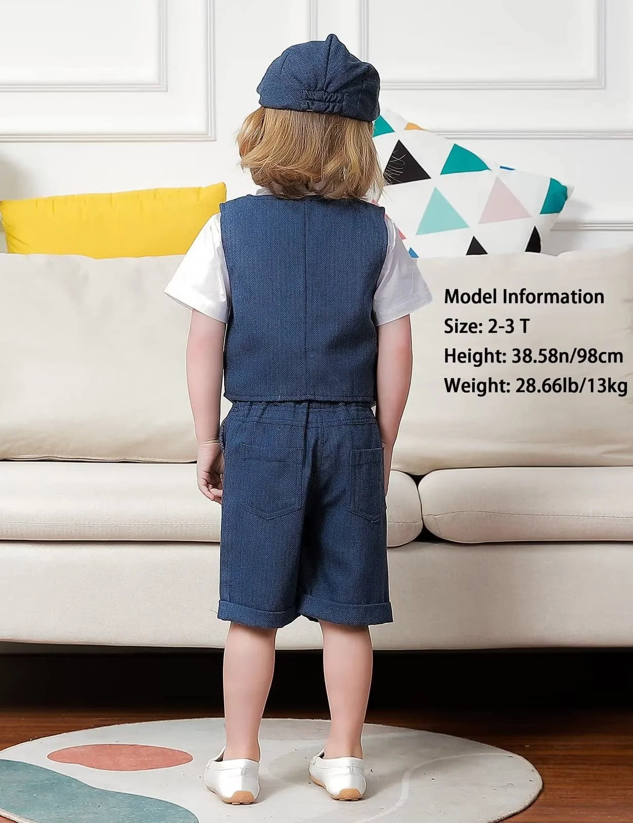 Kids Boy Clothes Set Formal Wedding Outfit Birthday Suit Little Gentleman Clothing Toddler Outfits with Beret Hat