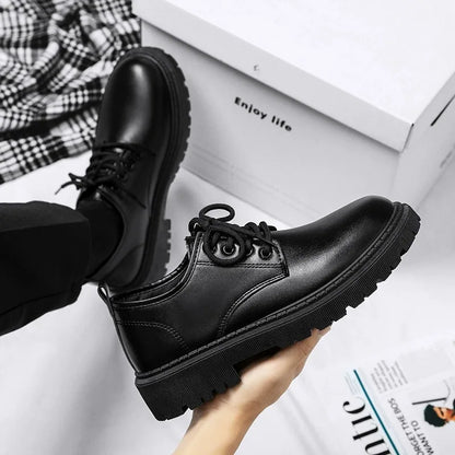 Men Leather Shoes Casual Formal Dress Oxfords Plus Size British Style Wedding Flats Soft Breathable Walking Office Sneakers