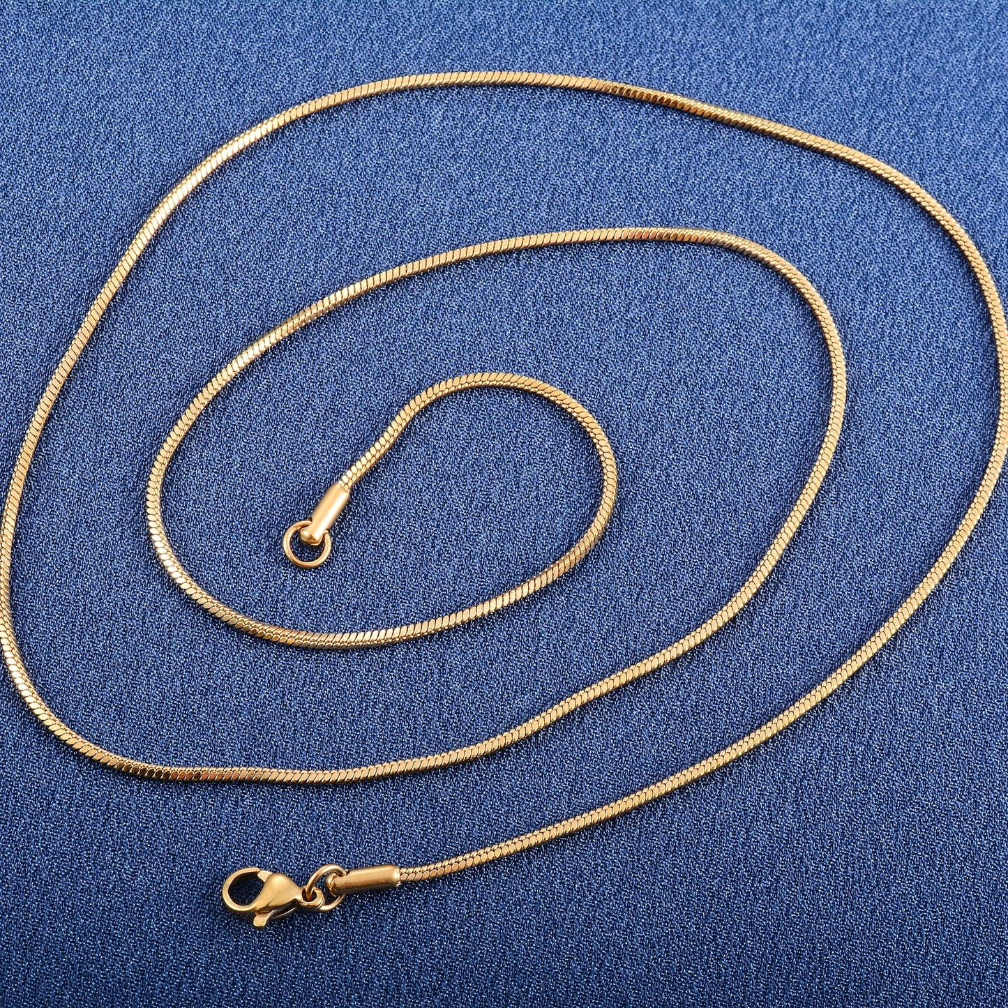 Stainless Steel Square Snake Chain Long Necklace for Women Men Choker on the Neck Collar Gold/Silver Color Jewelry Accessories