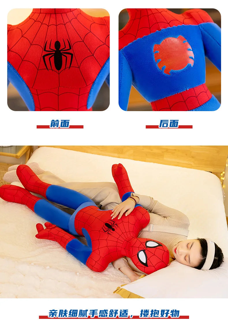 40-120Cm Spiderman New Cute Plush Doll Toys Kawaii Huge Sleep Pillow Cushion Soft Stuffed Animal Doll Birthday Gift for Kids