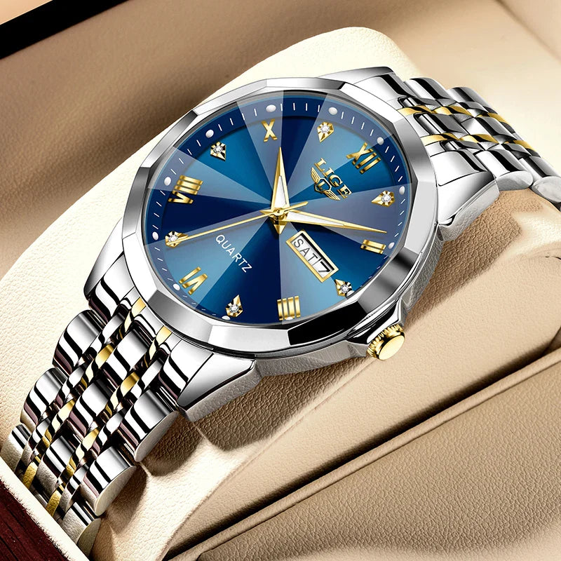 LIGE Fashion Quartz Wristwatches Casual Sport Military Watch For Women Top Brand Luxury Waterproof Watch Ladies Relogio Feminino