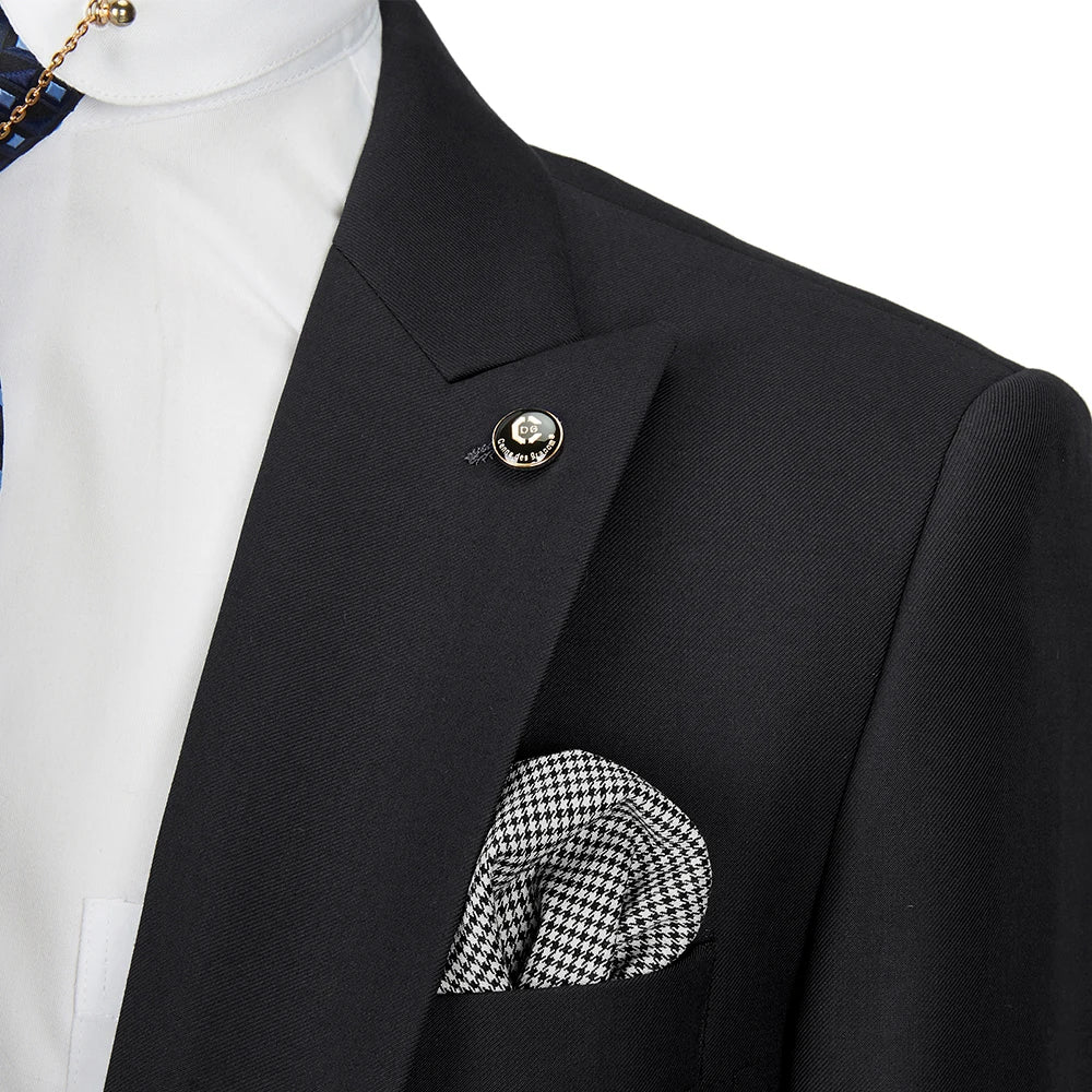 Mens Beach Wedding attire: Black Suits For Men Wedding Groom Single Breasted