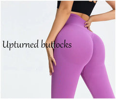 Seamless High Waist Nude Yoga Pants Women's Honey Peach Hip Lifting Tight Fitness