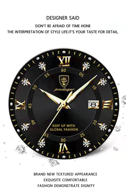 POEDAGAR Top Luxury Fashion Women Watches Waterproof Luminous Date Ladies Quartz Watch Stainless Steel Simple Casual Woman Watch