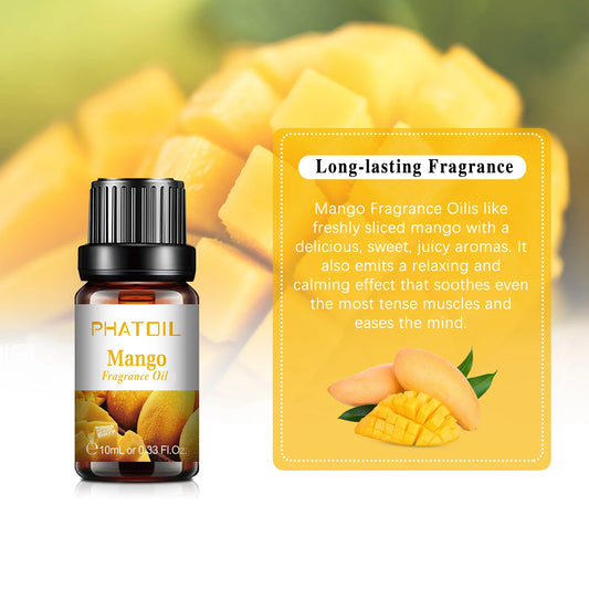 10ml Passion Fruit Fragrance Oil Diffuser Strawberry Mango Watermelon Coconut Flavoring Oil for Spa Soap Making