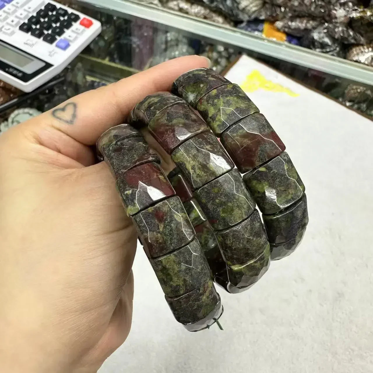 Natural 12x15mm Faceted Stone Unique Crystal Citrine Agate Amethyst Pyrite Fashion Elastic Handcrafted Bracelets Energy Bangles