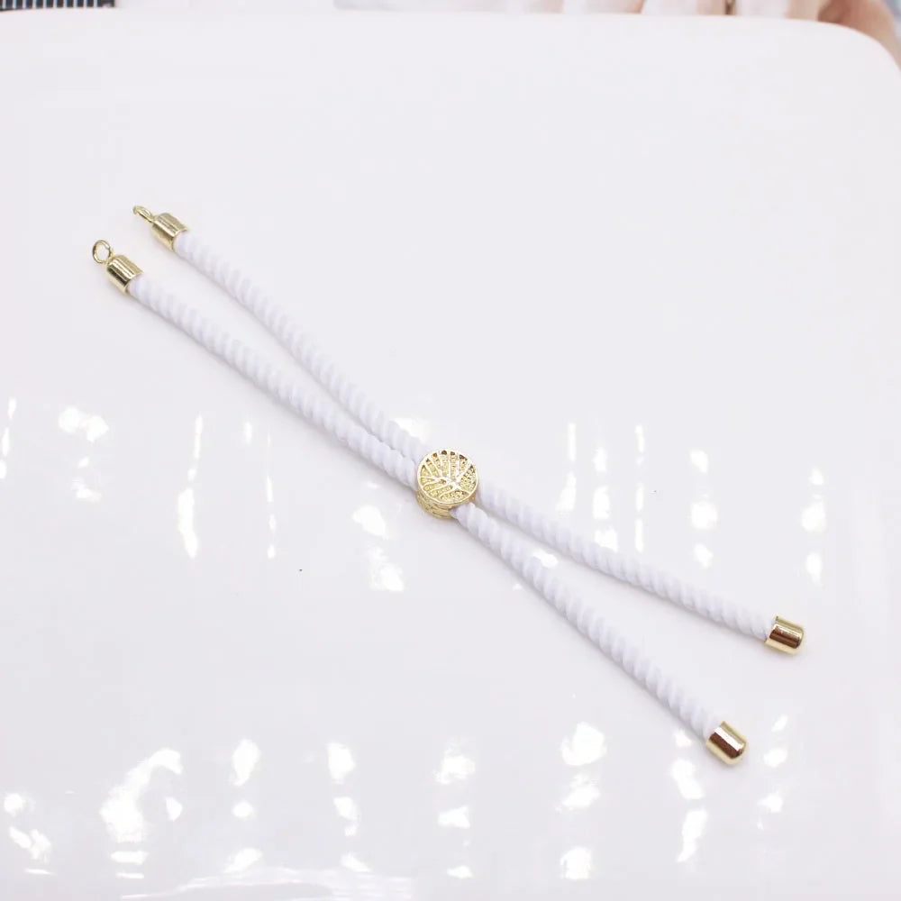 10PCS fashion luxury Wind Life Tree handmade DIY woven rope bracelet 3mm open loop buckle adjustable bracelet