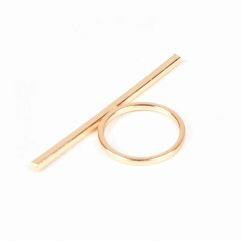 Long Bar Rings One Word Ring Punk Exaggerated Knuckle Joint Rings For Women Finger