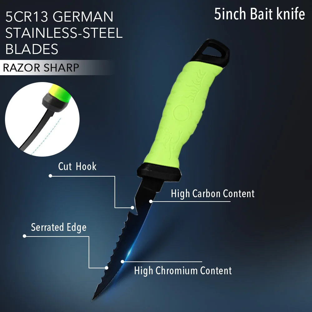 Stainless Steel Boning Knife Multifunctional Non-slip Fish Scale Scraper Rubber
