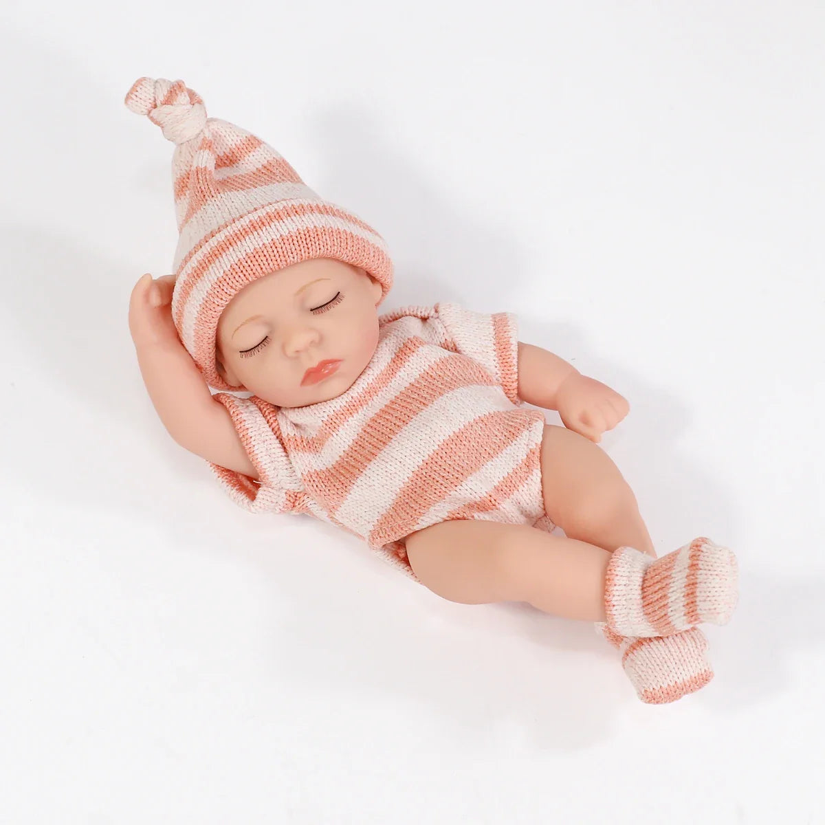 20cm Reborn Dolls Silicone Vinyl Baby Doll Cute Mini Bebe Doll Baby Reborn Doll Toys Waterproof Vinyl Doll For Girls Gift