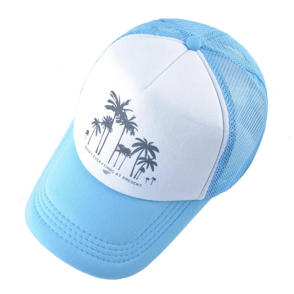 Trees Mesh Baseball Cap Summer Outdoor Snapback Sport Hats for Men