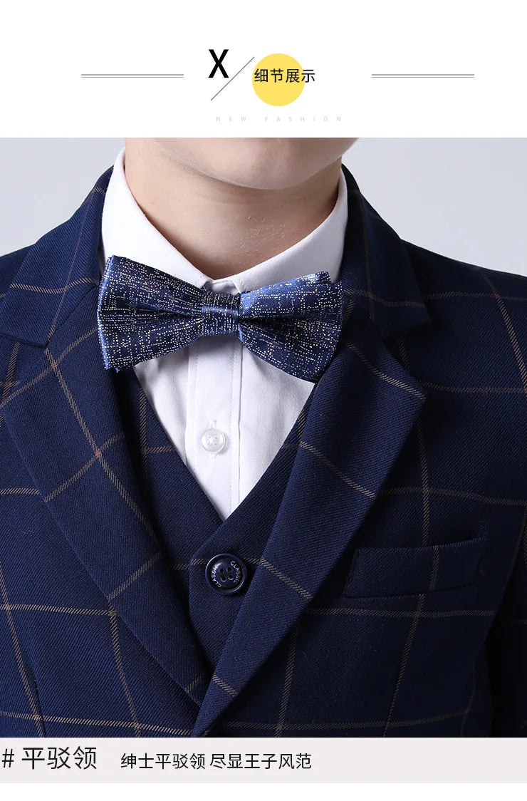Children Boys Wedding Suit 1-14 Years Teenager Kids Suits Outfits Set Formal Elegant Suit For Children All Seasons Baby Boy Suit