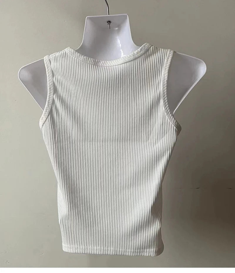 Crop Top Cardigan Popular Women's Top with Sleeve 2pcs Set Fashion Tank Top Y2k