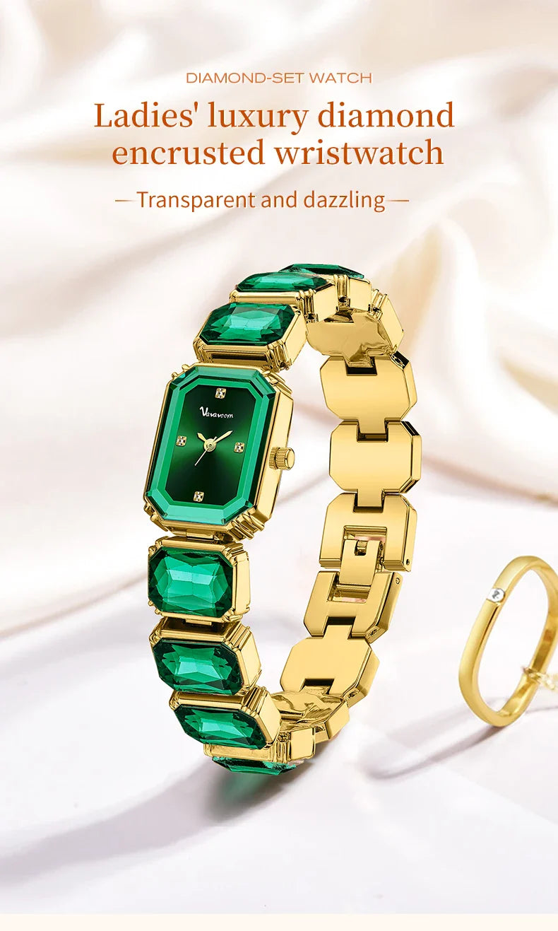 2024 New Luxury Diamond Women Bracelet Watch Fashion Rose Gold Stainless Steel Strap Original Quartz Movement Ladies Watch reloj