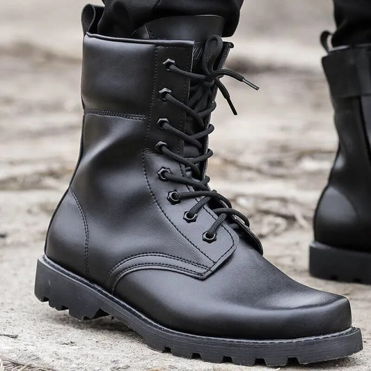 Men's Army Boot Military Special Force Tactical Boots Anti-Smash Steel Work Safety Shoes