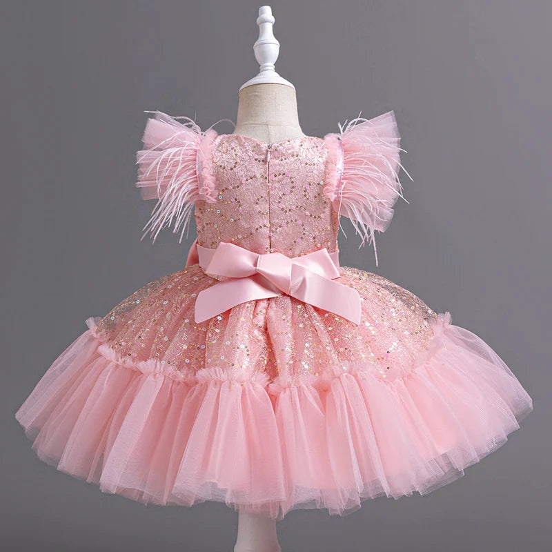 Girl Wedding Dress Kids Birthday Party Princess Dresses