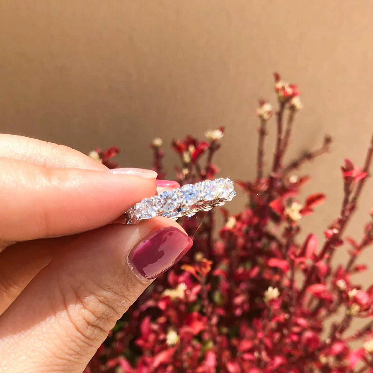 4.0mm  Moissanite Diamond Ring 925 Sterling Silver Classic Wedding Ring Single Head Ring Women's Wedding Jewelry Gift