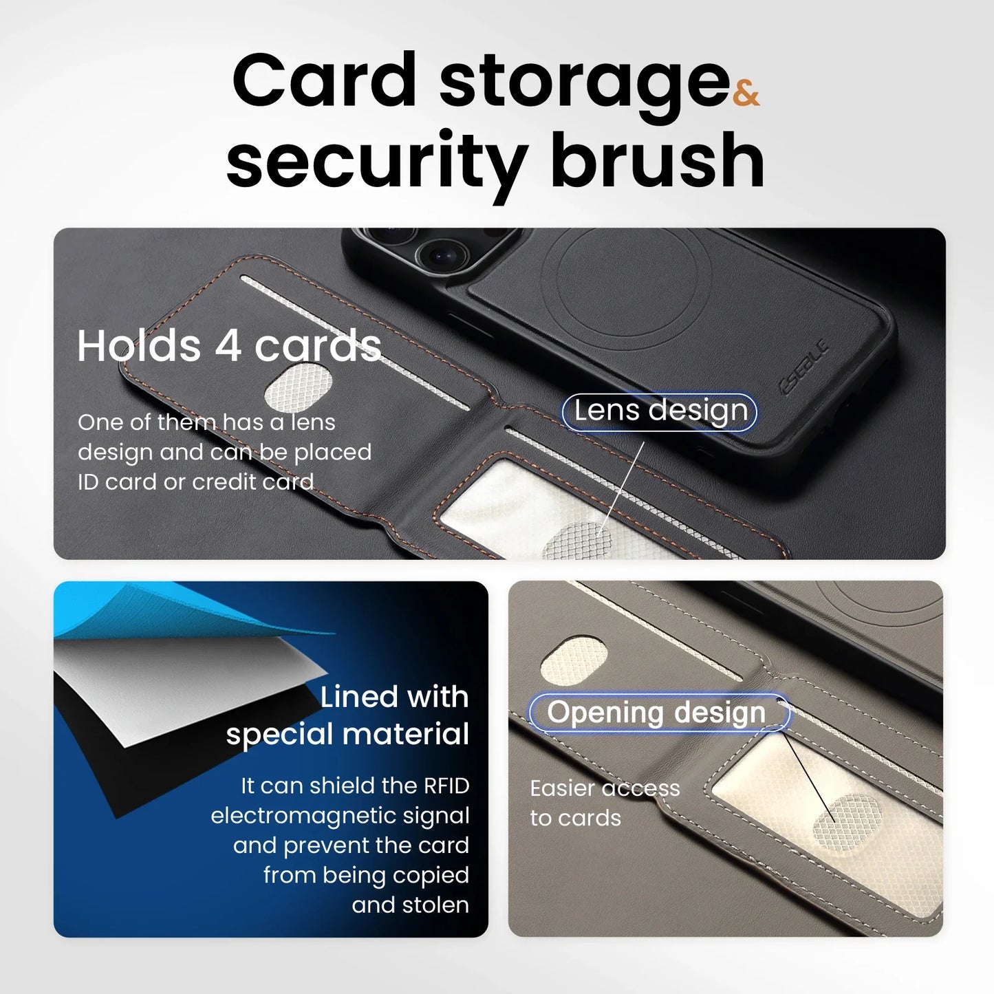 2 In 1 Detachable Magnetic Leather Case for IPhone 17 16 Pro Max 15 14 13  Wallet Cover Cards Holder Pocket