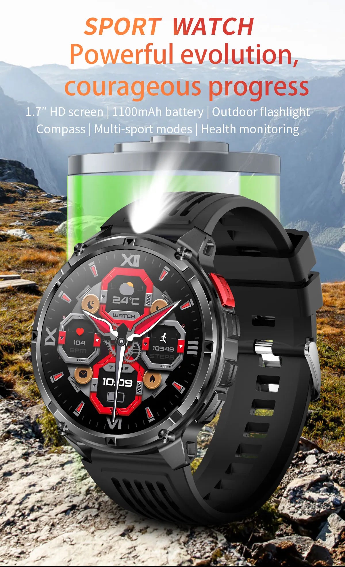 2026 New T-Rex3 Pro GPS Tracker Smartwatch Men 120-Day Standby 1100mAh Clock Rugged Outdoor Sport 10ATM Waterproof Call Watches
