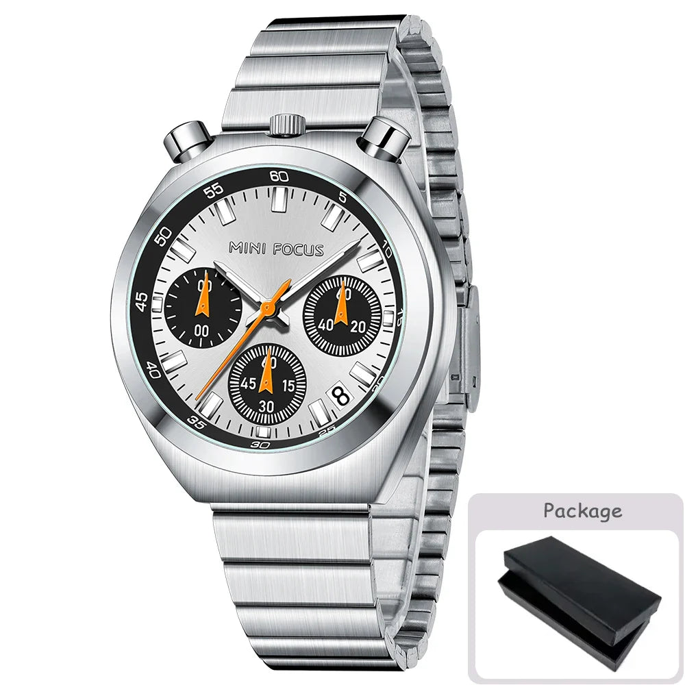 MINI FOCUS Multifunctional Panda Watch for Women Stainless Steel Casual Fashion Ladies Waterproof Quartz WristWatch Girl Gift