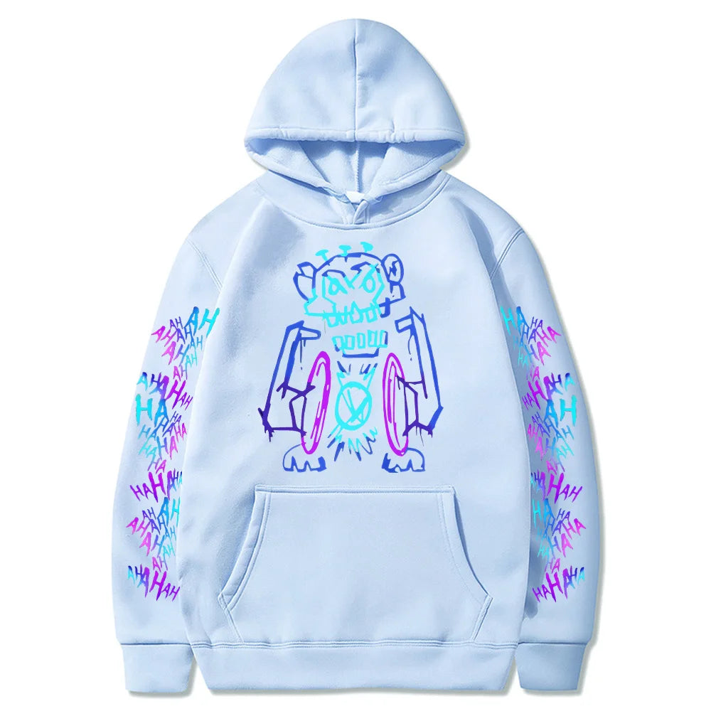 Arcane Jinx Hoodies Hot Anime Monkey Graffiti Sweatshirt Unisex Two Sides Street
