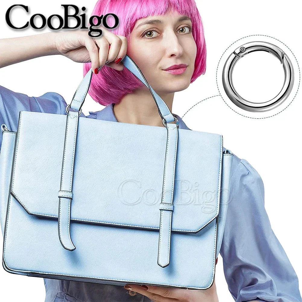 1pcs Metal O Ring Spring Clasp Round Carabiner Keychain Bag Clip Snap Hook Pets Chain Buckles Connector Jewelry DIY Craft Making