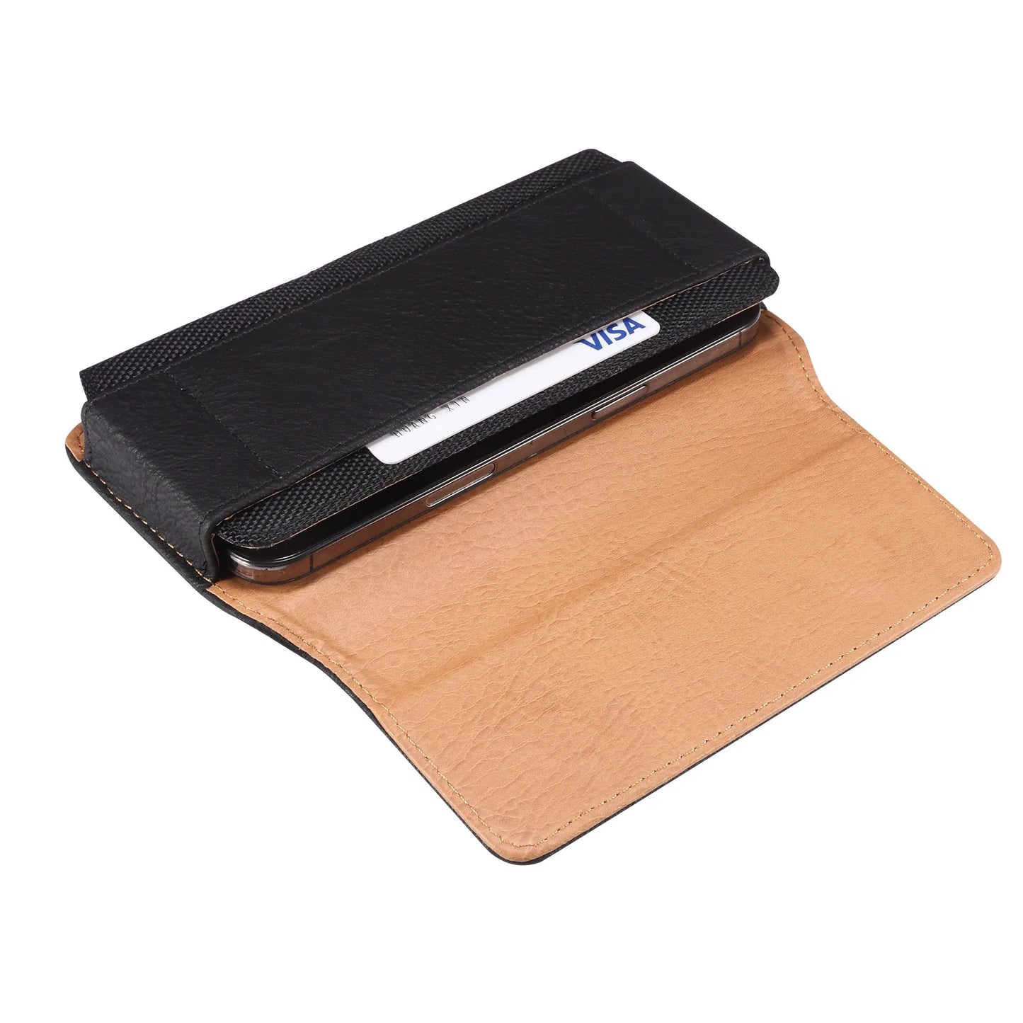 Universal Leather Men Waist Bag Mobile Phone Belt Clip Case For iPhone Samsung Galaxy Xiaomi Redmi Poco Oppo 7 Pro Holster Pouch