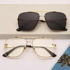 Sunglasses Cool Men Vintage Luxury Brand Design Metal Sun Glasses Women