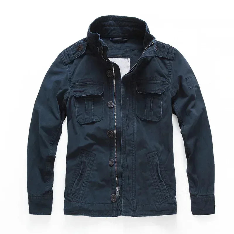 Men Jacket Men M65 Denim Retro Cargo Jacketes Outdoor Multi Pockets Camo Tops
