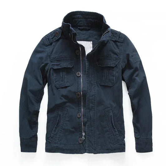 Men Jacket Men M65 Denim Retro Cargo Jacketes Outdoor Multi Pockets Camo Tops