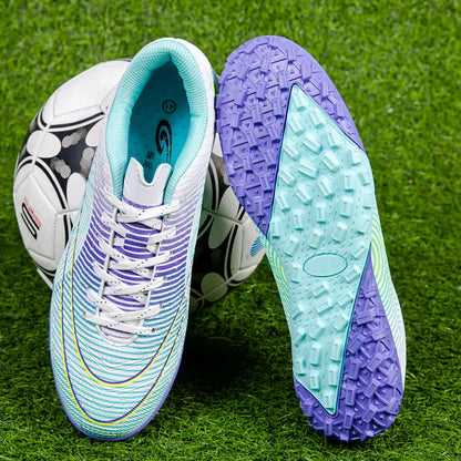 Professional Unisex Soccer Shoes Long Spikes TF Ankle Football Boots