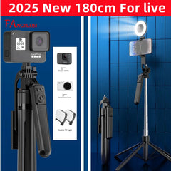 180cm Wireless Selfie Stick brackets with Phone Holder Tripod