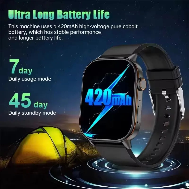 2025 Military GPS Smart Watch Men Flashlight Compass Waterproof Outdoor Sports Tracker Bluetooth Call Smartwatch For Android IOS