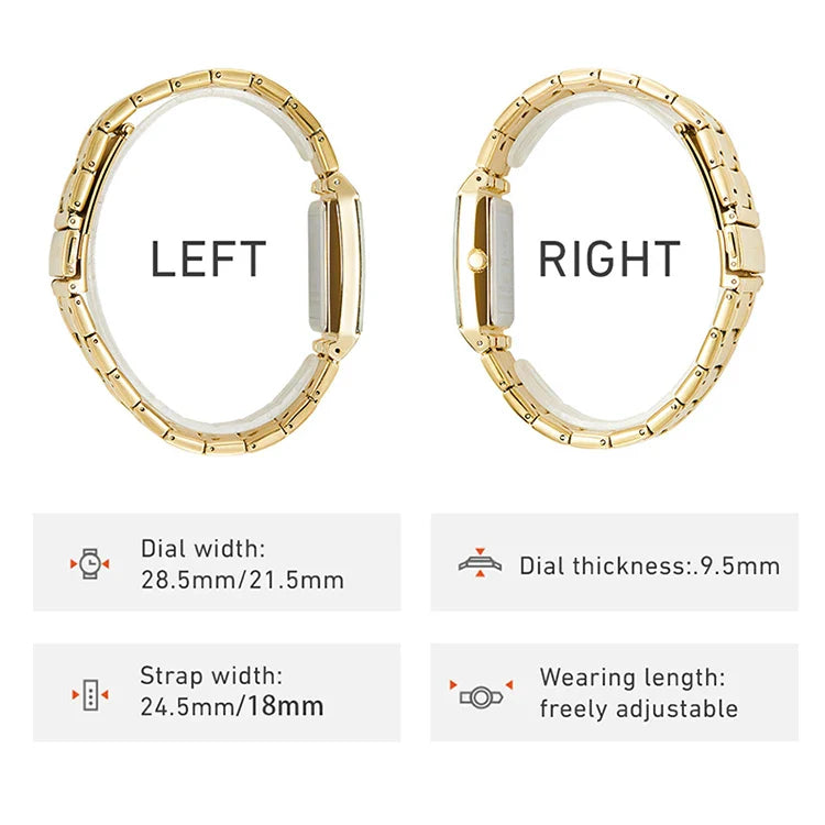 LiEBIG Luxury Golden Quartz Wristwatches For Female Girl Male Fashion 30m Waterproof Women Ladies Mens Watches Relogio Feminino